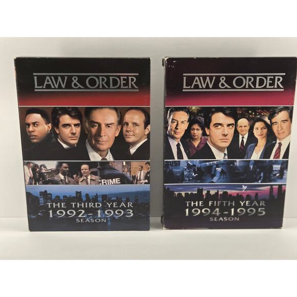 Law & Order DVD Bundle Set | Complete Third Year & Fifth Year | Lot - Picture 1 of 3